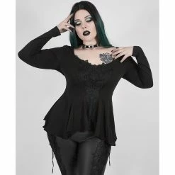 Punk Rave Plus Size Langarm Top - Celia