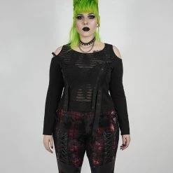 Punk Rave Plus Size Langarm Top - Stranded