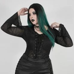 Punk Rave Plus Size Langarm Top - Stranded Hood