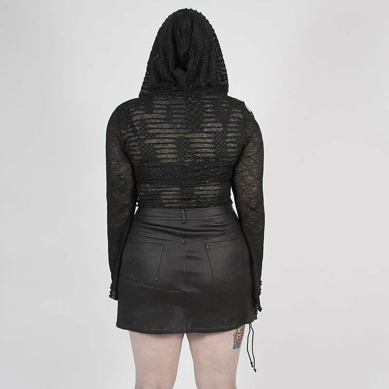Punk Rave Plus Size Langarm Top - Stranded Hood 6 Punk Rave Plus Size Langarm Top - Stranded Hood – Bild 4