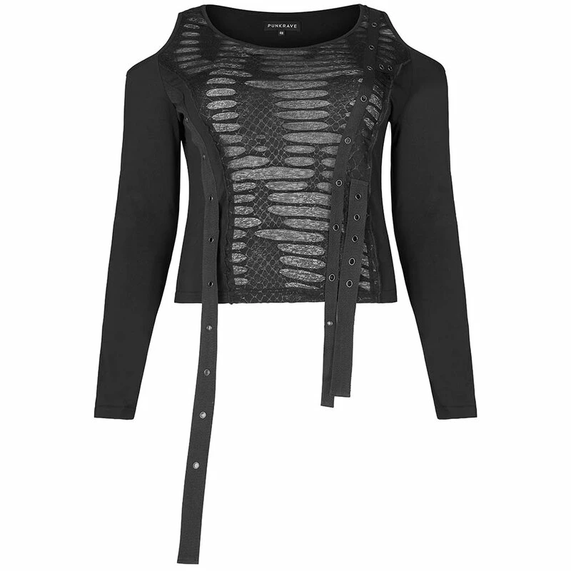 Punk Rave Plus Size Langarm Top - Stranded 7 Punk Rave Plus Size Langarm Top - Stranded – Bild 5