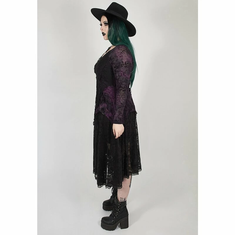Punk Rave Plus Size Langarm Top - Violet Sky 5 Punk Rave Plus Size Langarm Top - Violet Sky – Bild 3