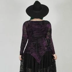 Punk Rave Plus Size Langarm Top - Violet Sky 11 Punk Rave Plus Size Langarm Top - Violet Sky -Langarm Sales Store punk rave plus size langarm top violet sky4