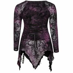 Punk Rave Plus Size Langarm Top - Violet Sky 13 Punk Rave Plus Size Langarm Top - Violet Sky -Langarm Sales Store punk rave plus size langarm top violet sky6