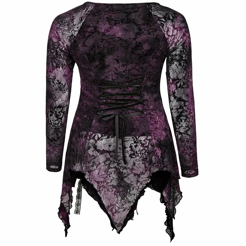 Punk Rave Plus Size Langarm Top - Violet Sky 8 Punk Rave Plus Size Langarm Top - Violet Sky – Bild 6