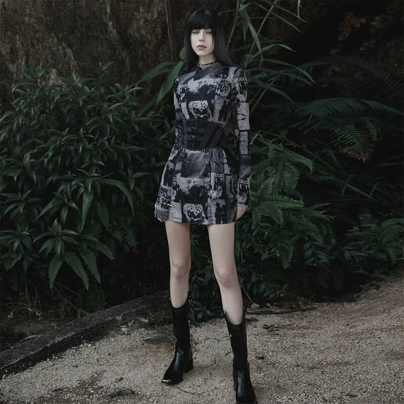 Punk Rave Taillenmieder - Nexus Dark Grey 6 Punk Rave Taillenmieder - Nexus Dark Grey – Bild 4