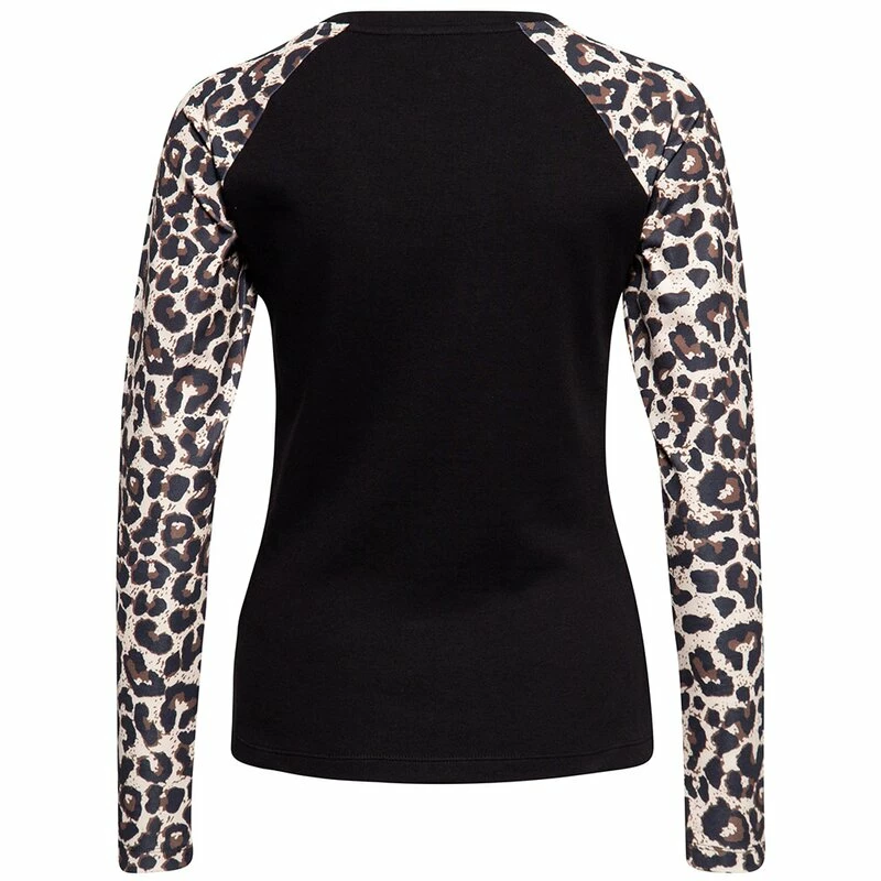 Queen Kerosin Langarm Raglan T-Shirt - Leopard 7 Queen Kerosin Langarm Raglan T-Shirt - Leopard – Bild 5