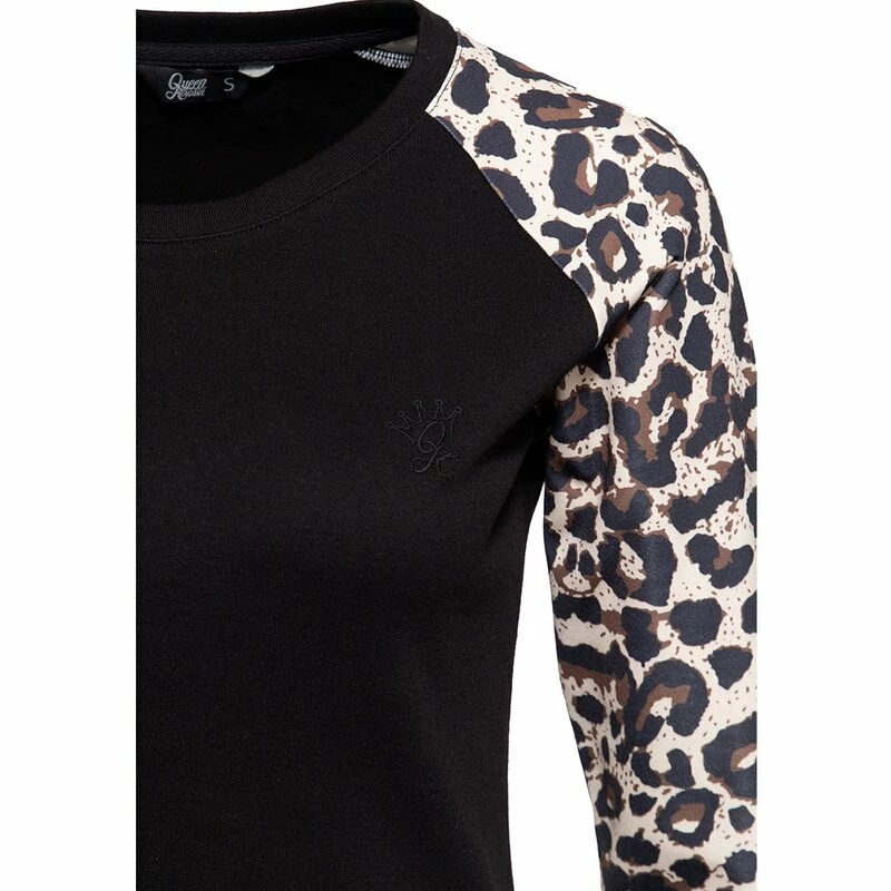 Queen Kerosin Langarm Raglan T-Shirt - Leopard 8 Queen Kerosin Langarm Raglan T-Shirt - Leopard – Bild 6