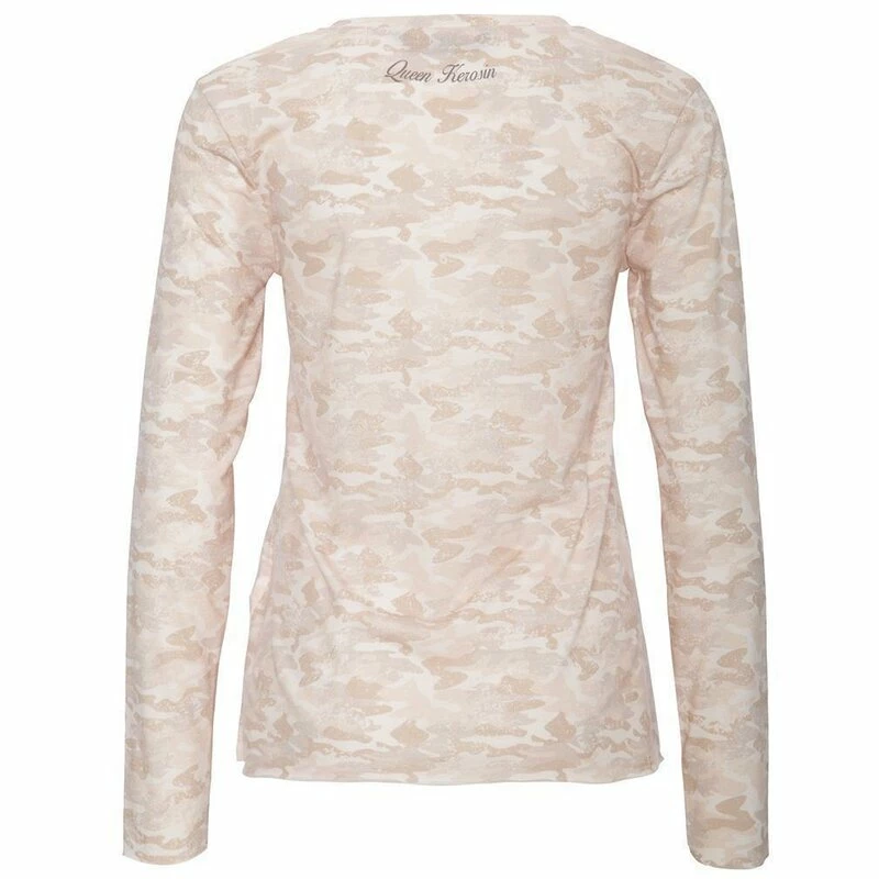 Queen Kerosin Langarm Shirt - Born To Love Beige 4 Queen Kerosin Langarm Shirt - Born To Love Beige – Bild 2