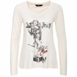 Queen Kerosin Langarm Shirt - Cry Baby Beige