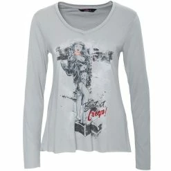 Queen Kerosin Langarm Shirt - Cry Baby Grau