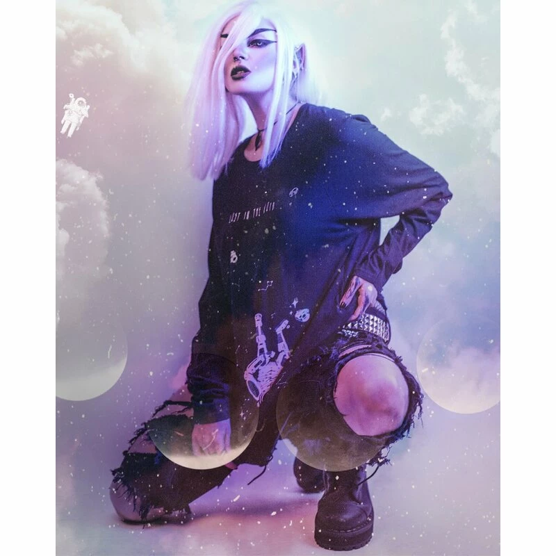 Rogue + Wolf Langarm T-Shirt - Lost In The Void 7 Rogue + Wolf Langarm T-Shirt - Lost In The Void – Bild 5