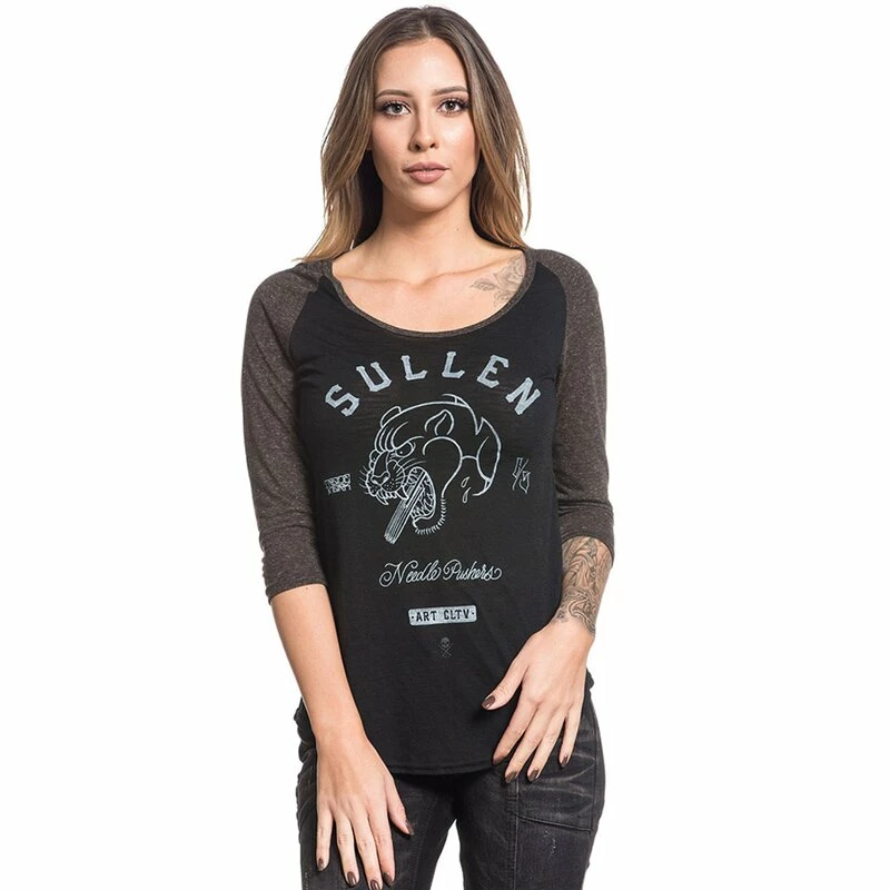 Sullen Clothing 3/4-Arm Raglan Top - Needle Pusher 3 Sullen Clothing 3/4-Arm Raglan Top - Needle Pusher